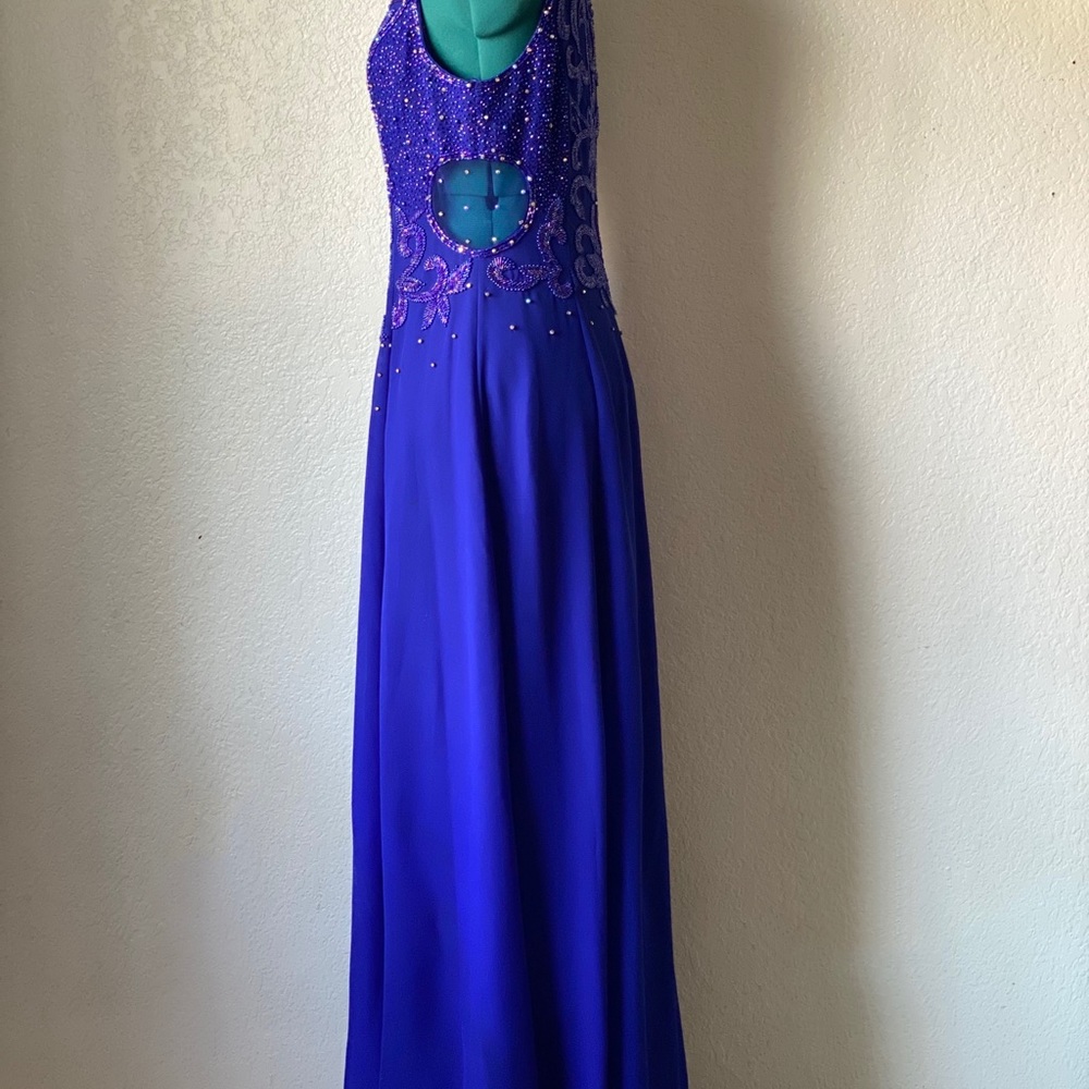 Vintage y2K ASPEED Beaded Sequin Chiffon Formal
Dress M - Picture 4 of 7